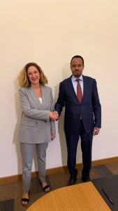 Read more about the article Finance Minister Meets with Deputy Director-General for International Partnerships at the EU ahead of the HoA Initiative