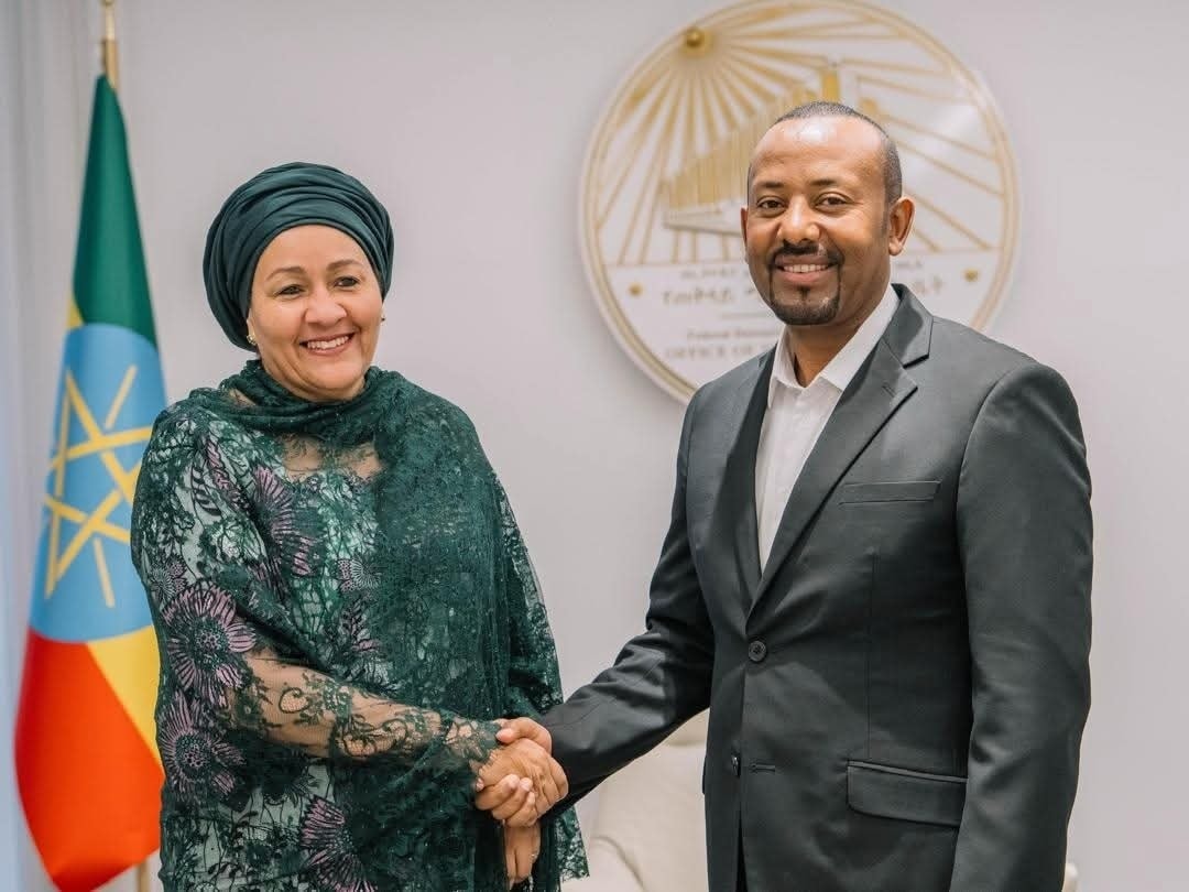 You are currently viewing Ministirri Muummee Abiyyi Ahimad (Dr) Barreessituu Itti aantuu Dhaabbata Biyyoota Gamtoomanii Amiinaa Mohaammad waliin mari’atan