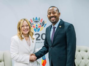 Read more about the article Dooktar Abiyyi Ministira Muummee Itaalii Joorjiyaa Meeloonii waliin mari’atan