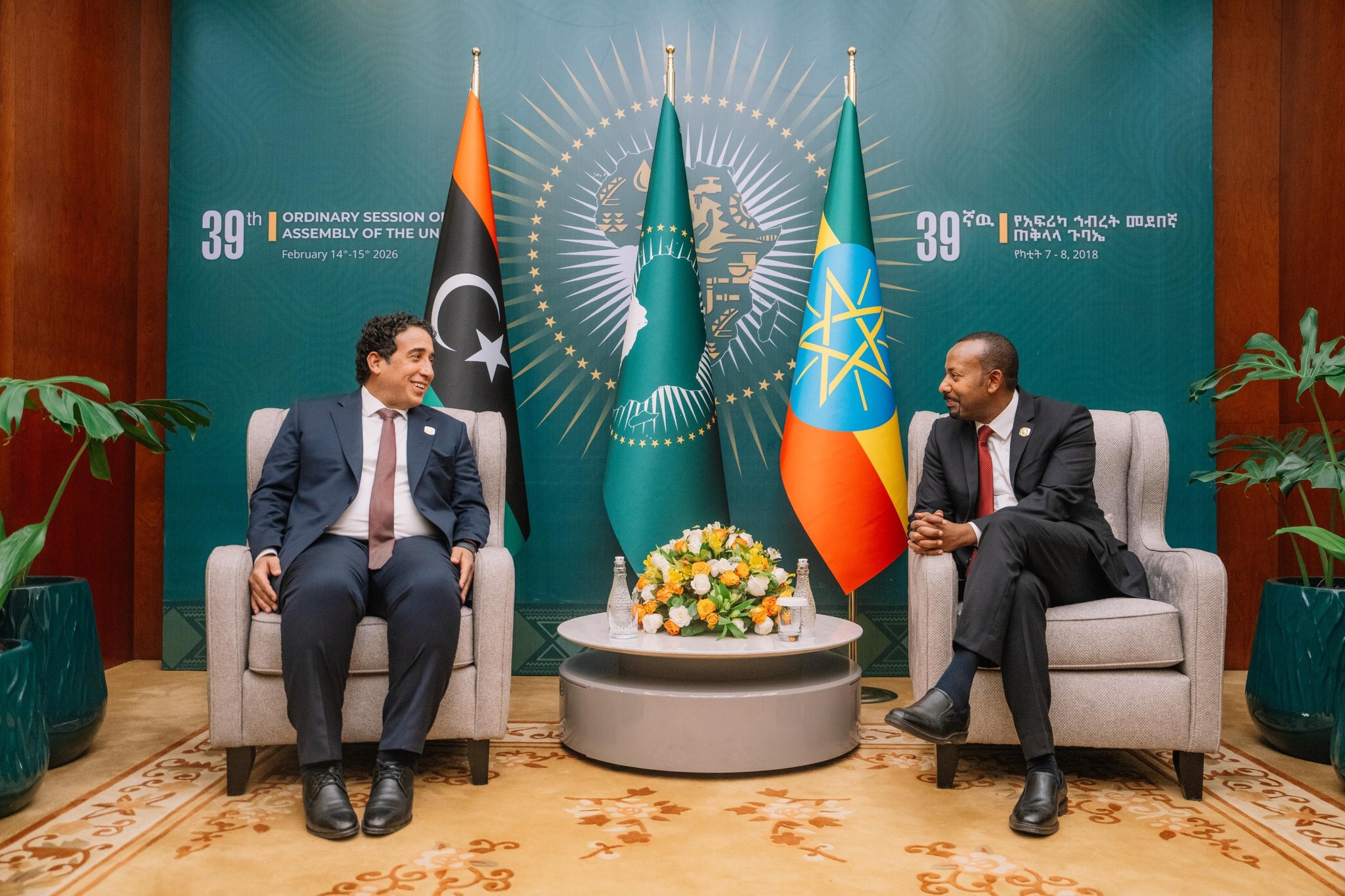 You are currently viewing MM Abiyyi Ahimad (PhD) DuraTaa’aa Mana Maree Pirezidaantummaa Liibiyaa Mohaammad Al-Maanfii waliin mari’atan