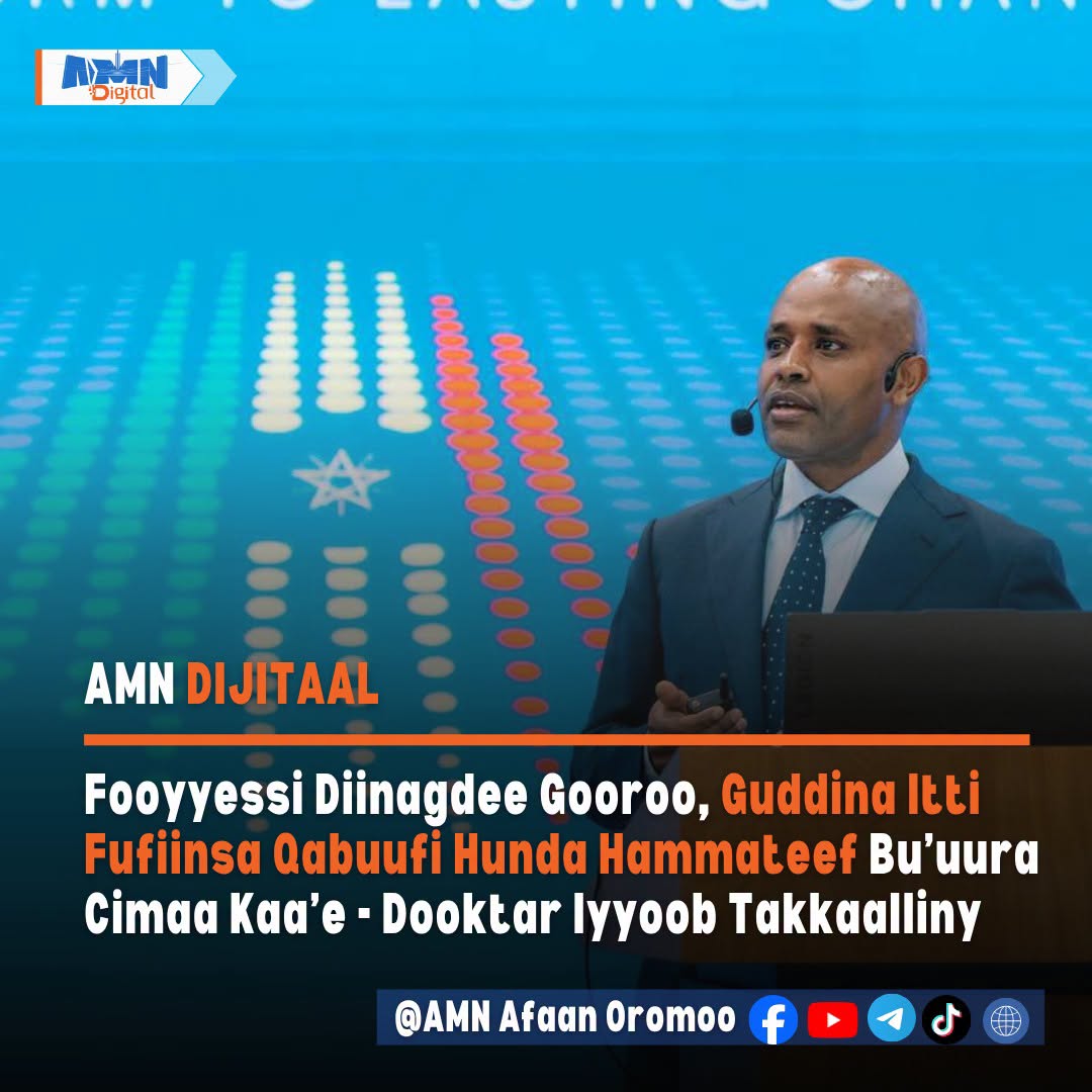 You are currently viewing Fooyyessiin Diinagdee Gooroo Mandhaleen guddina itti fufiinsa qabuufi hunda hammateef bu’uura cimaa kaa’e – Dooktar Iyyoob Takkaalliny