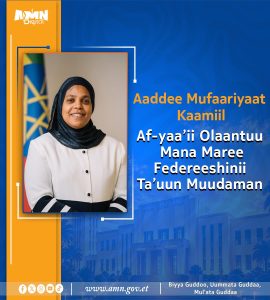 Read more about the article Ministira Hojii fi Ogummaa kan turan Aadde Mufaariyaat Kaamiil, Af-yaa’ii Mana Maree Federeeshinii ta’uun muudaman!