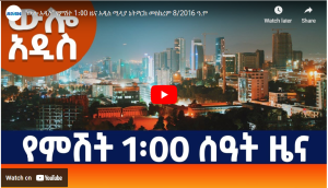 Read more about the article “ውሎ አዲስ” የምሽት 1፡00 ዜና አዲስ ሚዲያ ኔትዎርክ መስከረም 8/2016 ዓ.ም