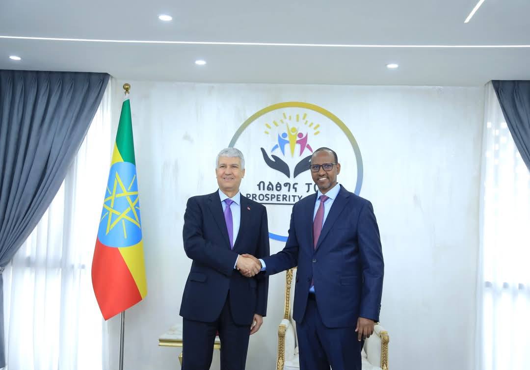 Read more about the article የብልጽግና ፓርቲ ምክትል ፕሬዝዳንት አደም ፋራህ ከሞሮኮው ናሽናል ራሊ ኦፍ ኢንዲፔንደንትስ(አር ኤን አይ) ፓርቲ ተወካይ ፕሮፌሰር መሀመድ ሳዲኪ ጋር ተወያዩ