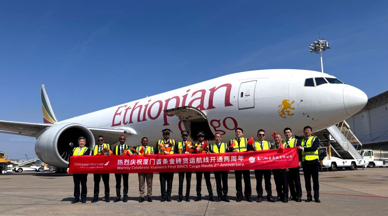Read more about the article የኢትዮጵያ አየር መንገድ በቻይና ዢያሜን እና በብራዚል ሳኦፖሎ መካከል እየሰጠ ያለውን የዕቃ ጭነት አገልግሎት ሁለተኛ ዓመት አከበረ