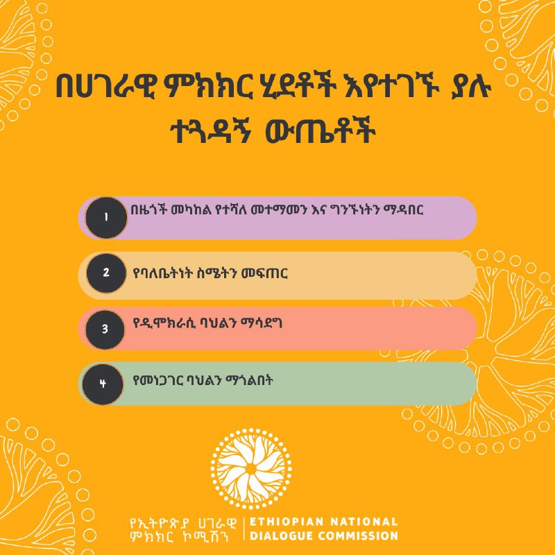 Read more about the article በሀገራዊ ምክክር ሂደቶች እየታዩ ያሉ ተጓዳኝ ውጤቶች