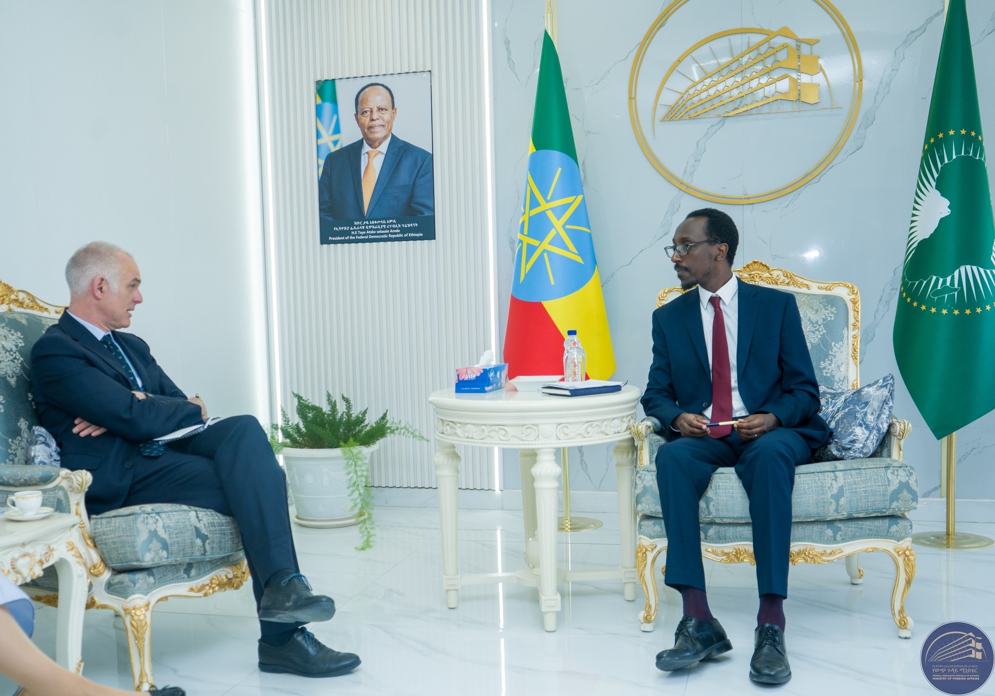 Read more about the article በኢትዮጵያ እና በአውሮፓ ሕብረት መካከል ያለውን ግንኙነት የበለጠ ለማጠናከር ምክክር ማድረግ ተገቢ ነው – ሚኒስትር ዶ/ር ጌዲዮን ጢሞቴዎስ