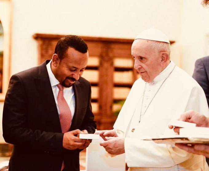 Read more about the article ጠቅላይ ሚኒስትር ዐቢይ አሕመድ (ዶ/ር) በሮማው ካቶሊካዊት ቤተ ክርስቲያን ሊቀ ጳጳስ ፖፕ ፍራንሲስ ህልፈተ ህይወት የተሰማቸዉን ሃዘን ገለጹ