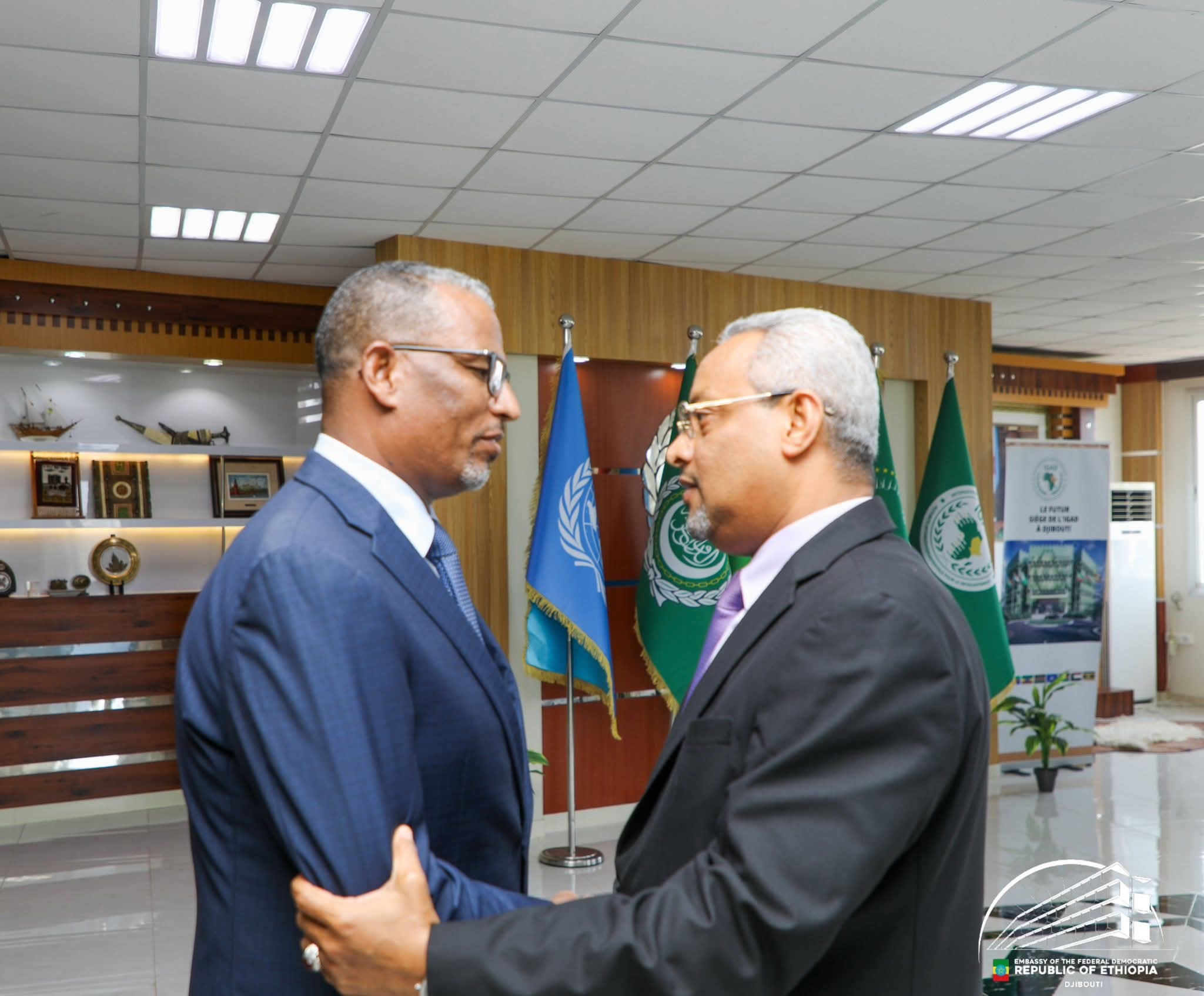 Read more about the article አምባሳደር ብርሃኑ ጸጋዬ ከጅቡቲ የውጭ ጉዳይ ሚኒስትር ጋር ተወያዩ