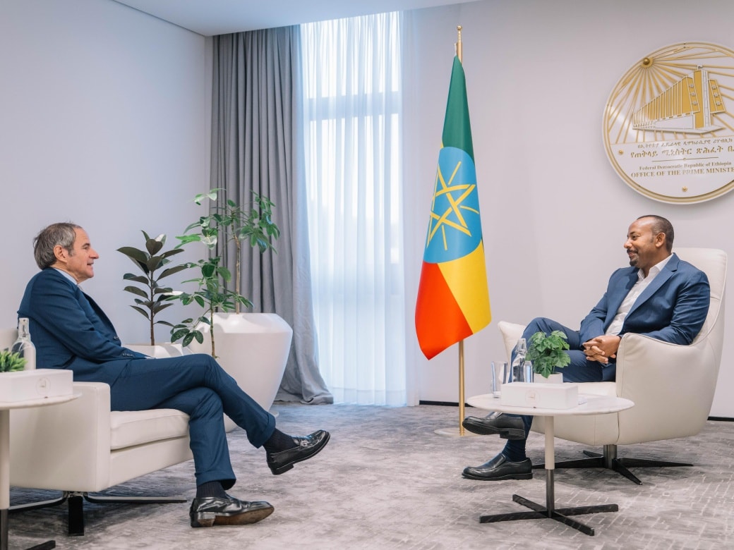 Read more about the article ጠቅላይ ሚኒስትር ዐቢይ አሕመድ(ዶ/ር) ከአለምአቀፍ የአቶሚክ ኃይል ኤጀንሲ ዋና ዳይሬክተር ማሪያኖ ግሮሲ ጋር ተወያዩ