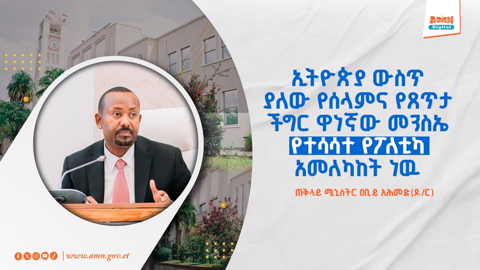 Read more about the article ኢትዮጵያ ውስጥ ያለው የሰላምና የጸጥታ ችግር ዋነኛው መንስኤ የተሳሳተ የፖለቲካ አመለካከት ነዉ ሲሉ ጠቅላይ ሚኒስትር ዐቢይ አሕመድ(ዶ/ር) ገለጹ