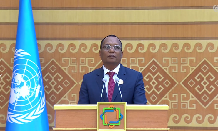 You are currently viewing የባህር በር የሌላቸው ሀገራት የባህር መተላለፊያ የማግኘት መብታቸው ሊከበር እንደሚገባ ሚኒስትር አለሙ ስሜ(ዶ/ር) ገለጹ