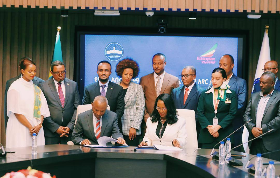 You are currently viewing የአዲስ አበባ ከተማ አስተዳደር እና የኢትዮጵያ አየር መንገድ ግሩፕ በጋራ ለመስራት የሚያስችላቸውን ስምምነት ተፈራረሙ