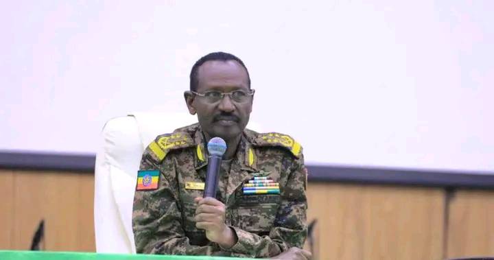 You are currently viewing ከሃዲዉ ህወሃት በሰሜን ዕዝ ላይ የፈጸመዉ ድርጊት መላው ሰራዊቱን እና የኢትዮጵያን ህዝብ ያሳዘነና አንገት ያስደፋ ድርጊት በመሆኑ መቼም የትም እንዳይደገም አንረሳውም ሲሉ ፊልድ ማርሻል ብርሃኑ ጁላ ገለጹ