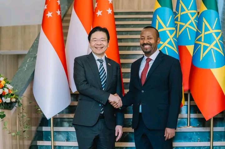 You are currently viewing ጠቅላይ ሚኒስትር ዐቢይ አሕመድ የሲንጋፖር ሪፐብሊክ ጠቅላይ ሚኒስትር ላውረንስ ዎንግን ተቀበሉ