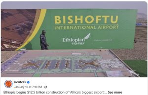 Read more about the article በቢሾፍቱ የሚገነባው አዲሱ ዓለም አቀፍ አየር ማረፊያ የአፍሪካን የአቪዬሽን ገጽታ እንደሚቀይር ዓለም አቀፍ መገናኛ ብዙሃን ገለጹ