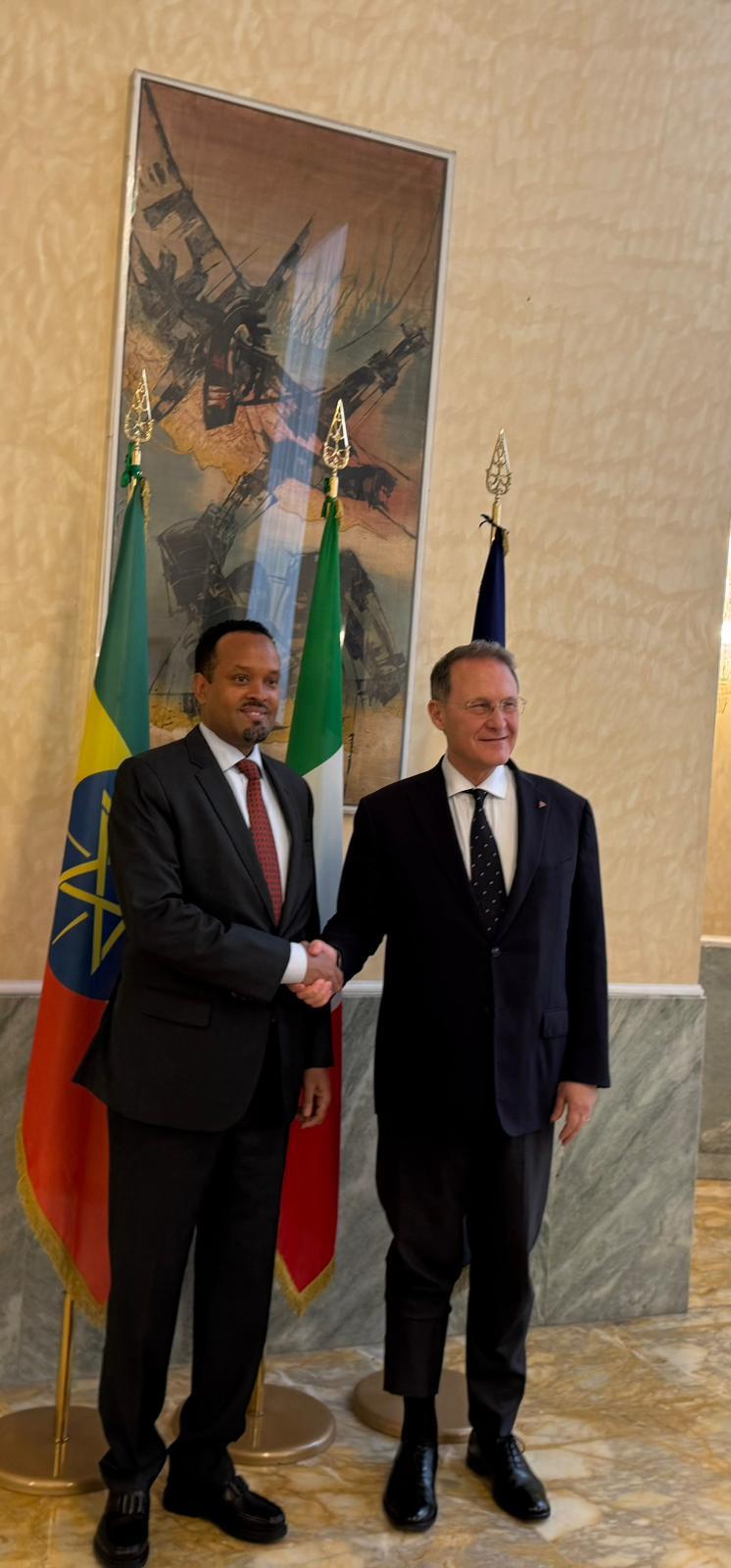 You are currently viewing ኢትዮጵያ እና ጣሊያን በጋራ ተጠቃሚነት ላይ የተመሰረተውን ትብብራቸዉን ይበልጥ ለማስቀጠል በቅርበት እንደሚሰሩ ገለጹ