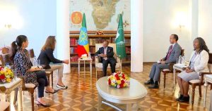 Read more about the article ፕሬዝዳንት ታዬ አጽቀስላሴ የስራ ጊዜያቸውን ያጠናቀቁ የሁለት ሀገራት አምባሳደሮችን አሰናበቱ