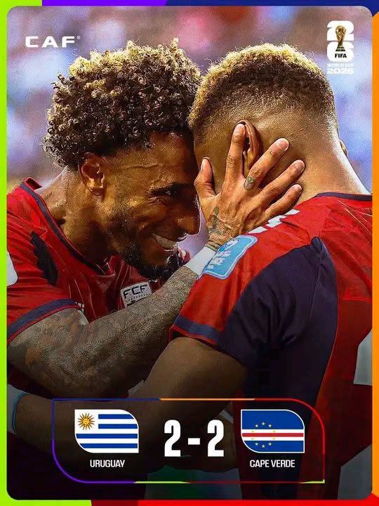 ኬፕ ቨርድ ከኡራጓይ ጋር አቻ በመለያየት ሌላ ነጥብ አሳካች