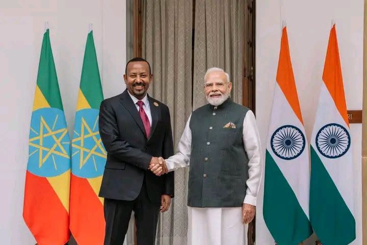 You are currently viewing ጠቅላይ ሚኒስትር ዐቢይ (ዶ/ር) ከሕንድ ጠቅላይ ሚኒስትር ናሬንድራ ሞዲ ጋር ተወያዩ